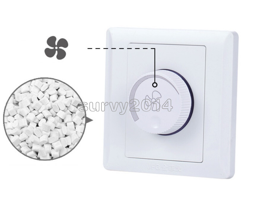 220V 10A Adjustment Ceiling Fan Speed Control Switch Wall Button Dimmer Switch