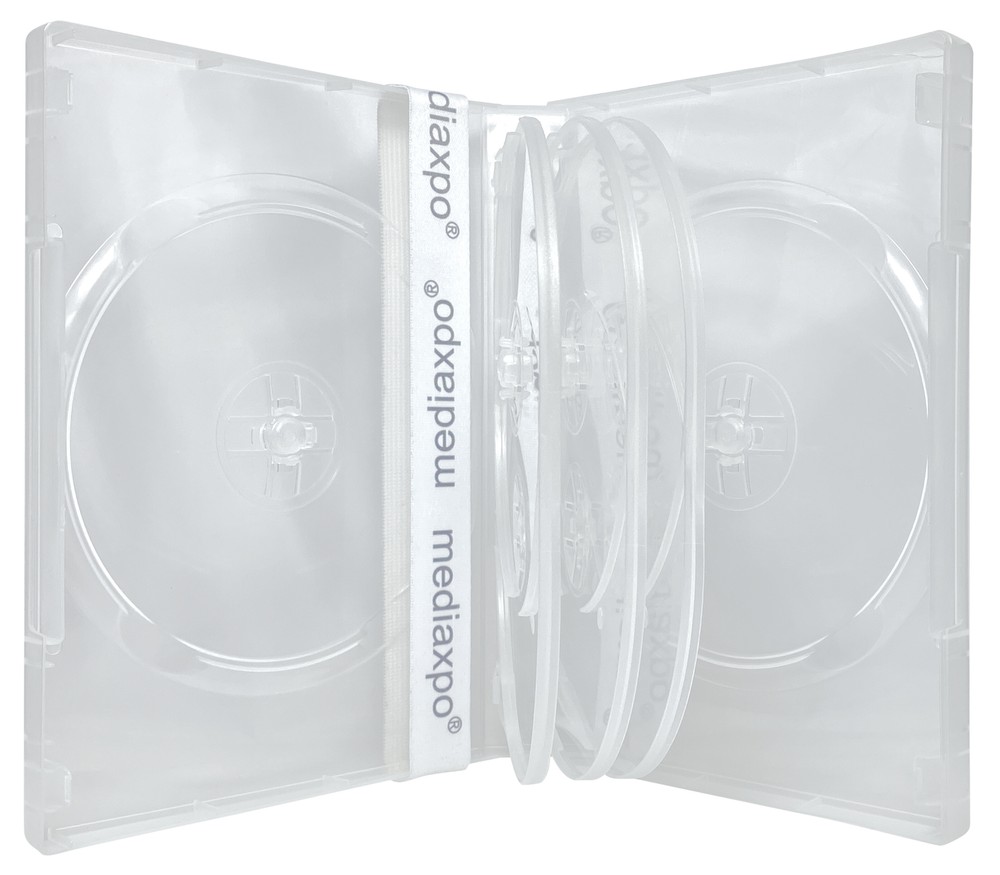 27mm Clear 8 Discs DVD Case Lot