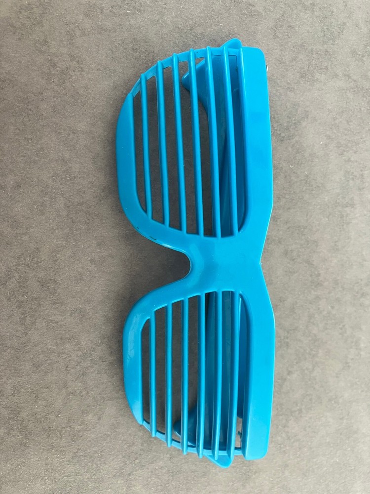 Sky Blue Plastic Shutter Shades - Vintage