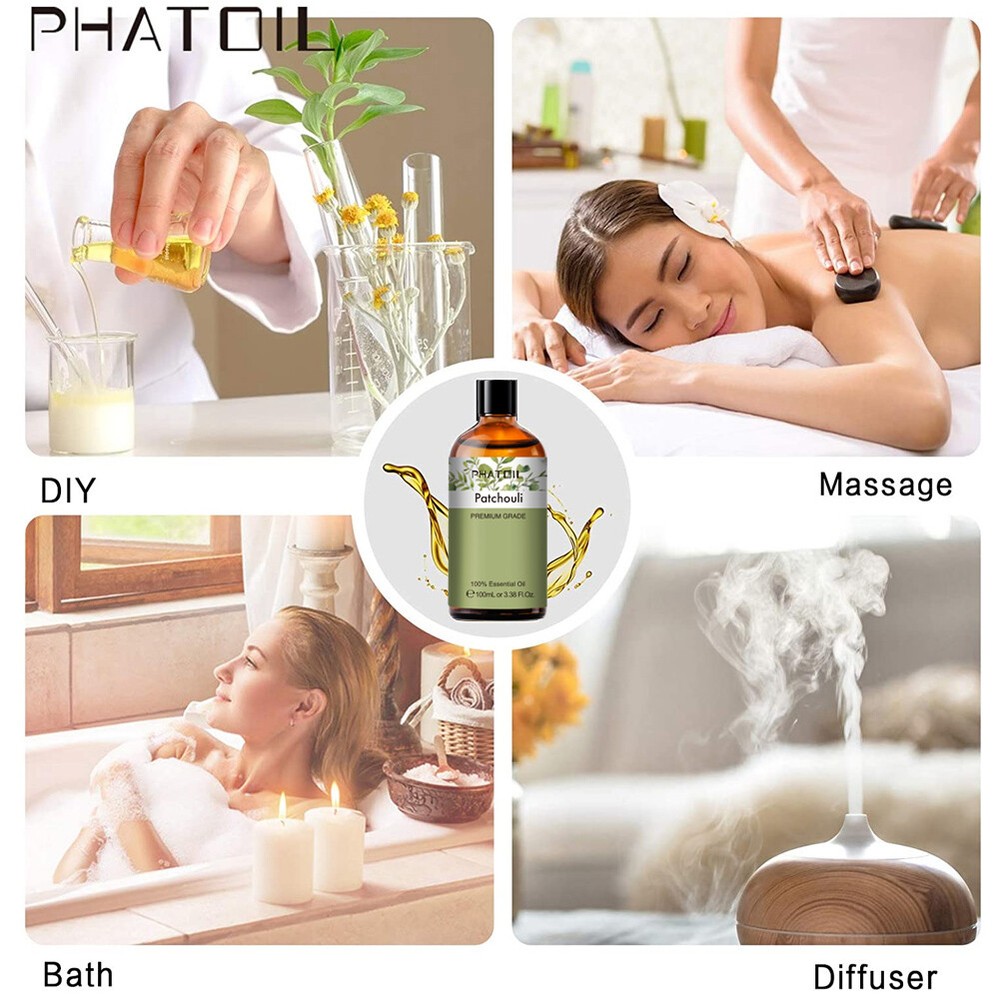 Patchouli Essential Oils 10/30/100ml Pure and Natural Aromatherapy Diffuser Oil
