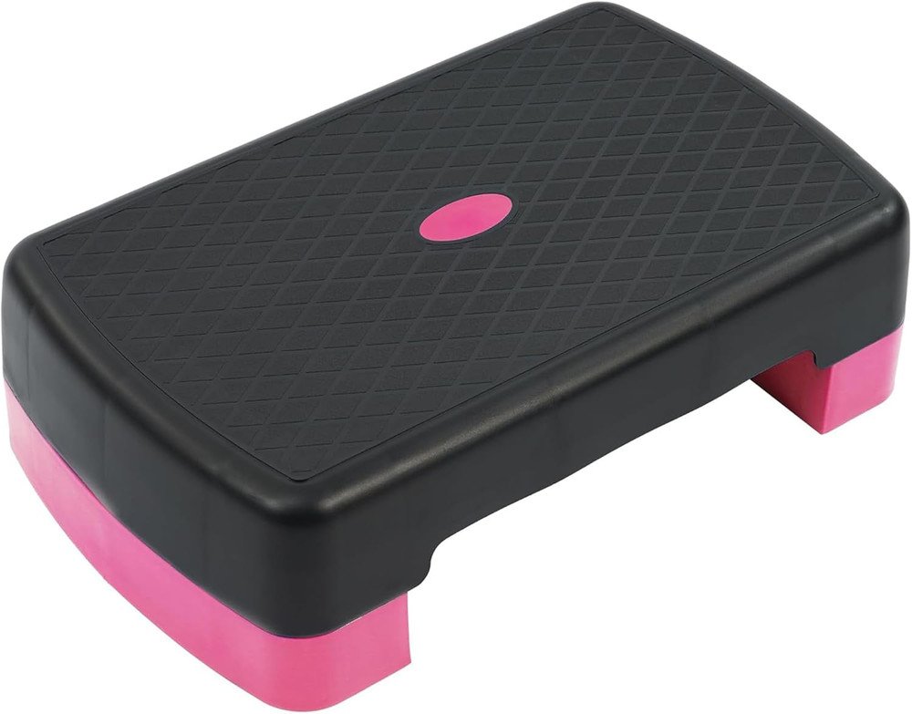 Aerobic Step Platform Trainer with Adjustable 2-Level Risers, 400 Pound Weight C