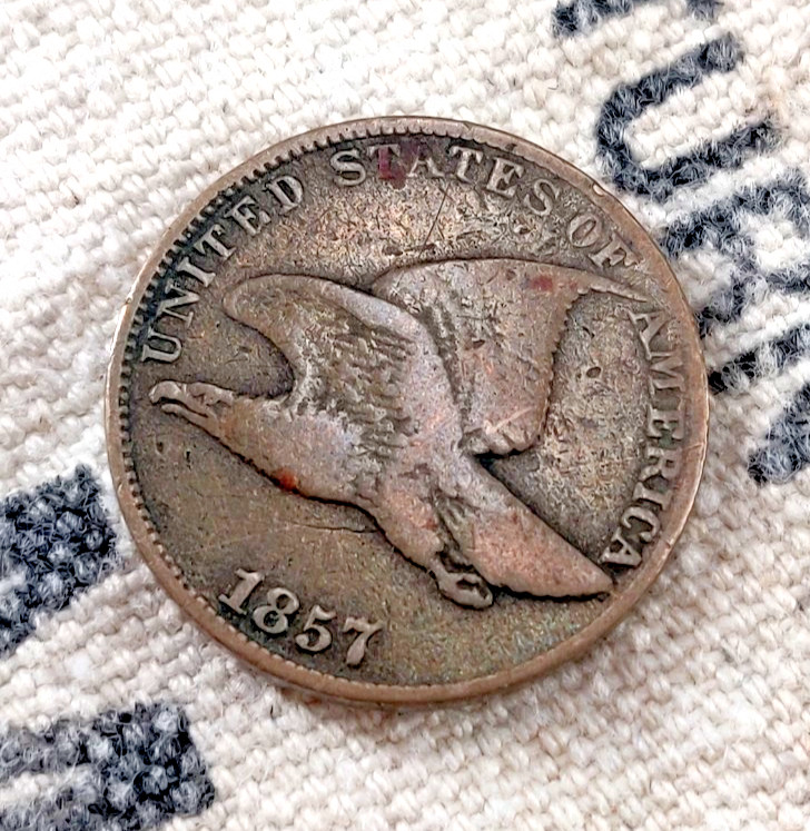 1857 Flying Eagle Cent - Fine / VF  IHP33