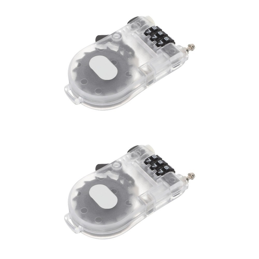 Set of 2 Snowboard Security Lock Cable Flexible Length Combination for