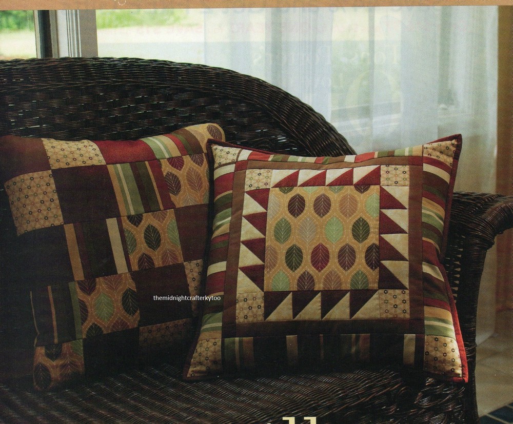 Sawtooth Pillow & 25 Patch Pillow Quilt Pattern Pieced MF