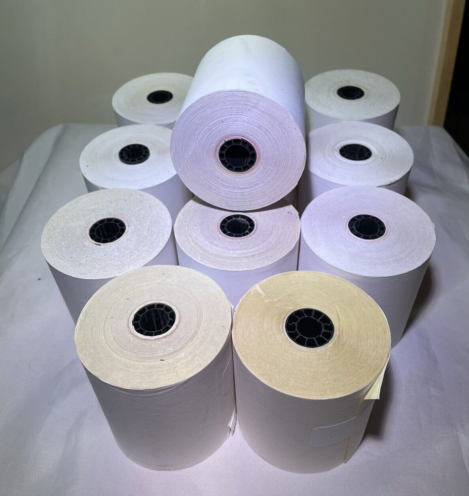 26 ROLLS 2-ply  3"X95'  White/Canary Premium Kitchen Printer Paper