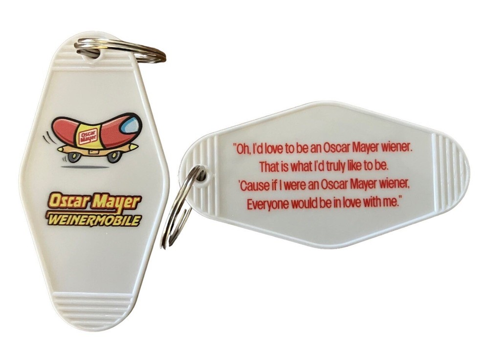 WEINERMOBILE Oscar Mayer inspired keytag