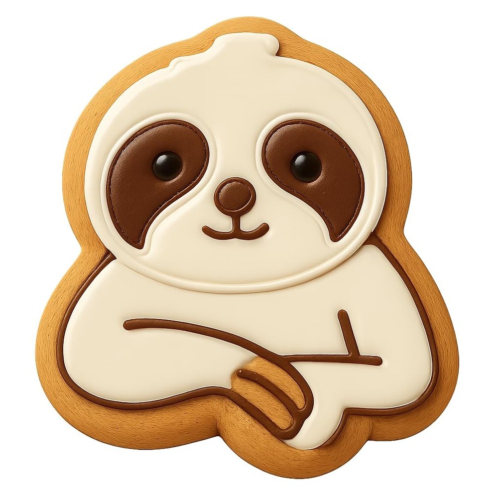 Curious Sloth Cookie Cutter & Stamp - 4x3.8 Fun Kitchen Baking