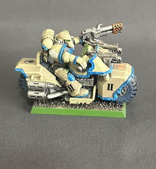 Warhammer 40k Space Marine Bikers x3 Pro Painted Games Workshop 2002 OOP