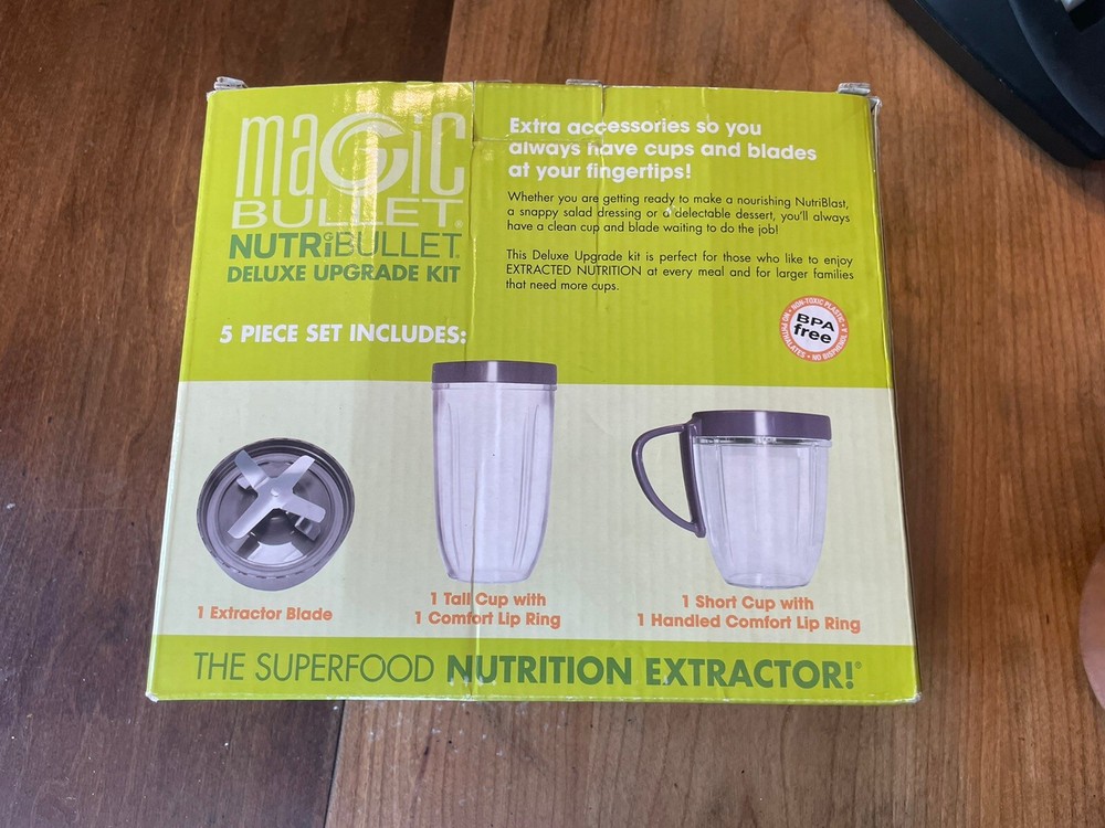 Magic Bullet Nutri Deluxe Upgrade Kit 5 Piece Nutrition Extractor Accessory