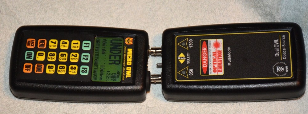 Micro Owl MO-1 ver 1.30e Optical Power Meter and DO-1 Optical Source