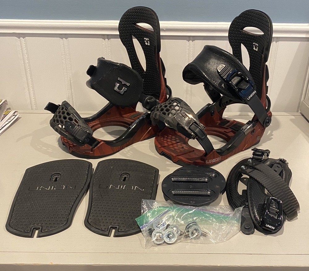 Union Asadachi Red 2012 Snowboard Bindings Size Large All-Mountain Performance