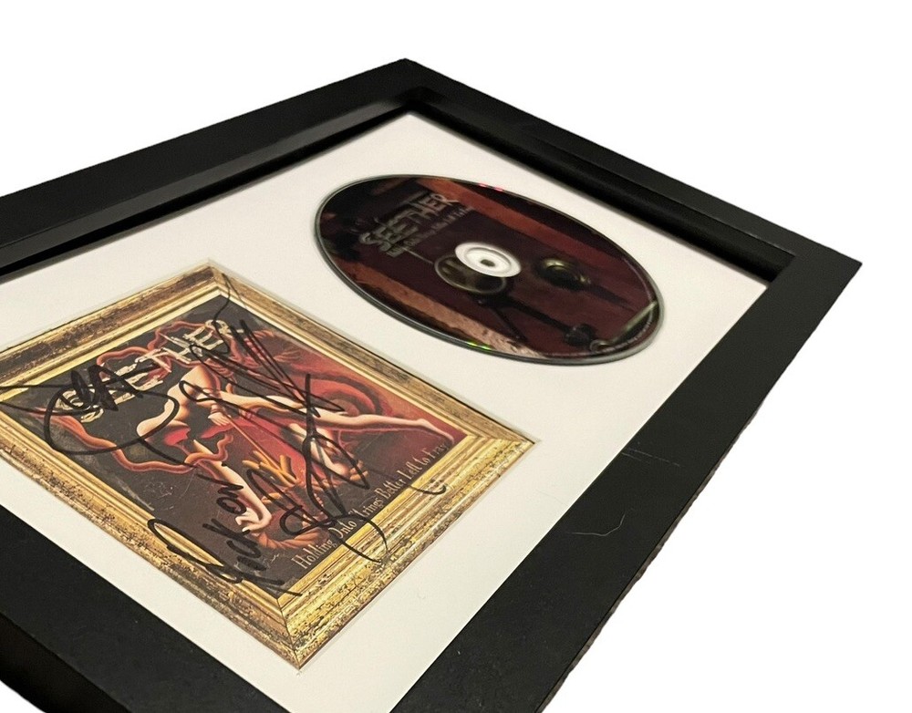 SEETHER SIGNED AUTOGRAPH x3 HOLDING ONTO STRINGS LEFT FRAMED CD SHAUN +2 JSA COA