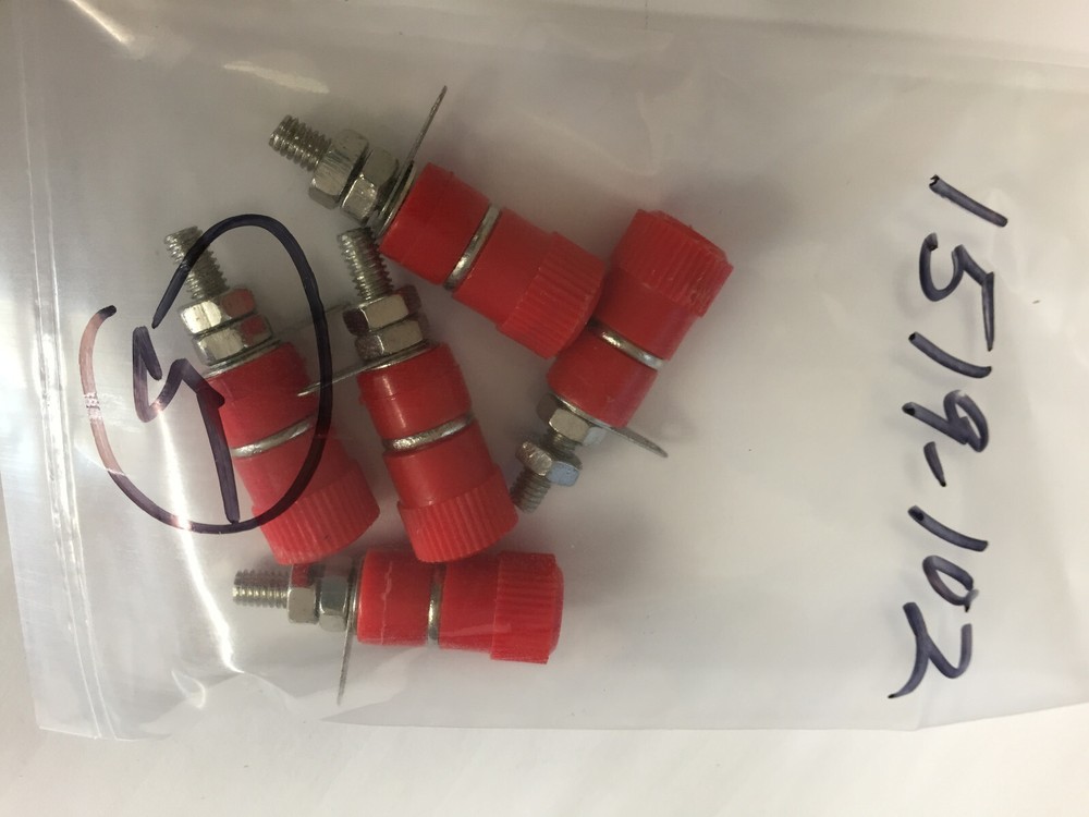 1519-102  HH SMITH BINDING POST, RED 5 PCS
