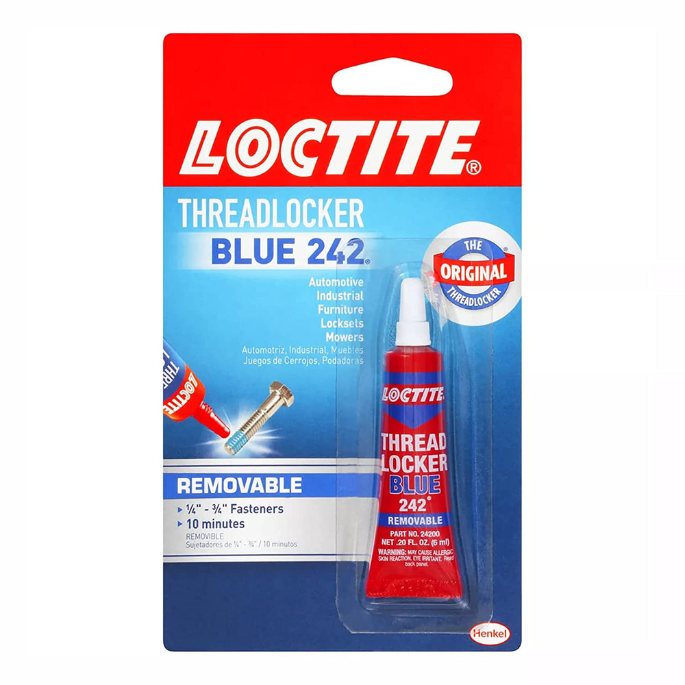 Threadlocker Blue 242 - Removable Thread Lock Glue for Nuts, Bolts, & Fasteners,