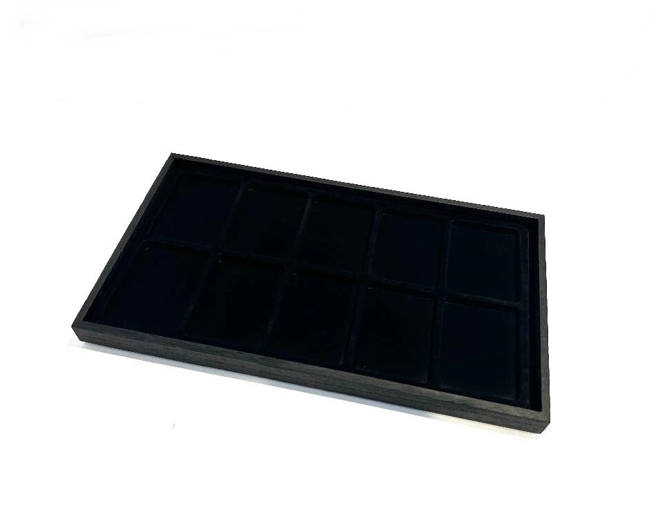 Brooch Pins Jewelry 10 Space Black Liner Display Stackable Plastic Tray