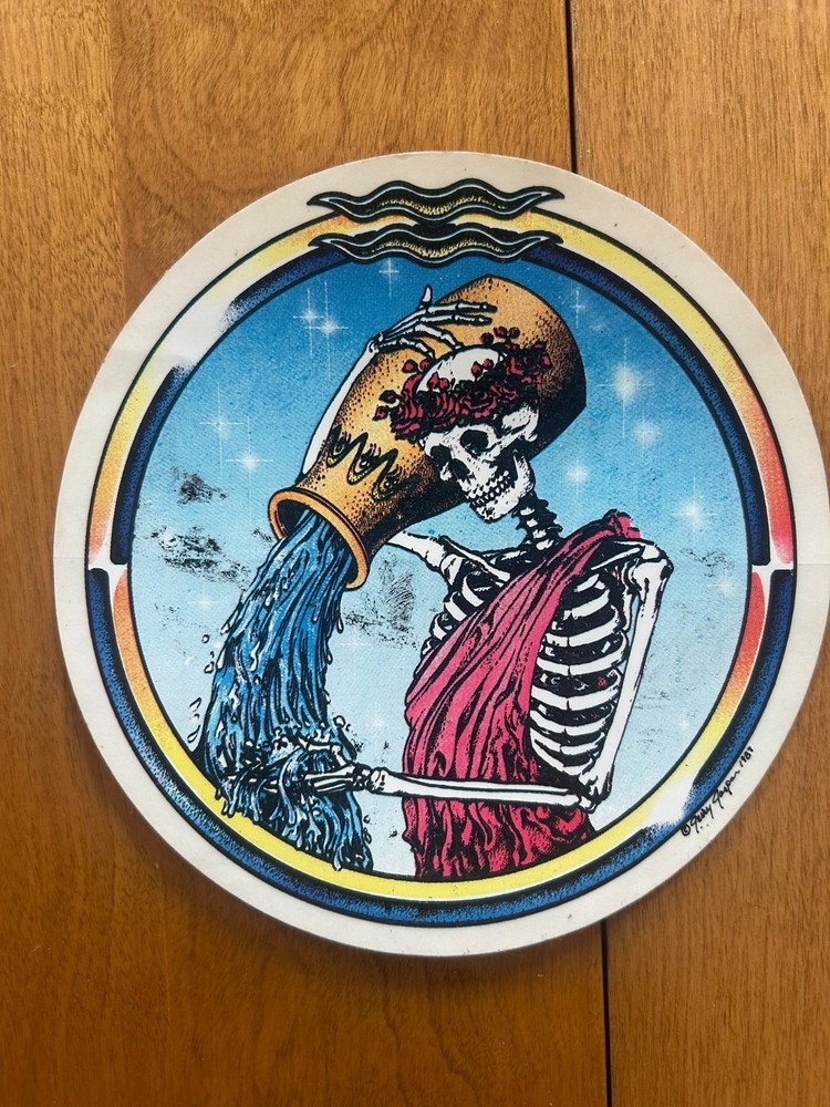 1987 Grateful Dead Aquarius Sticker - Jerry Jasper