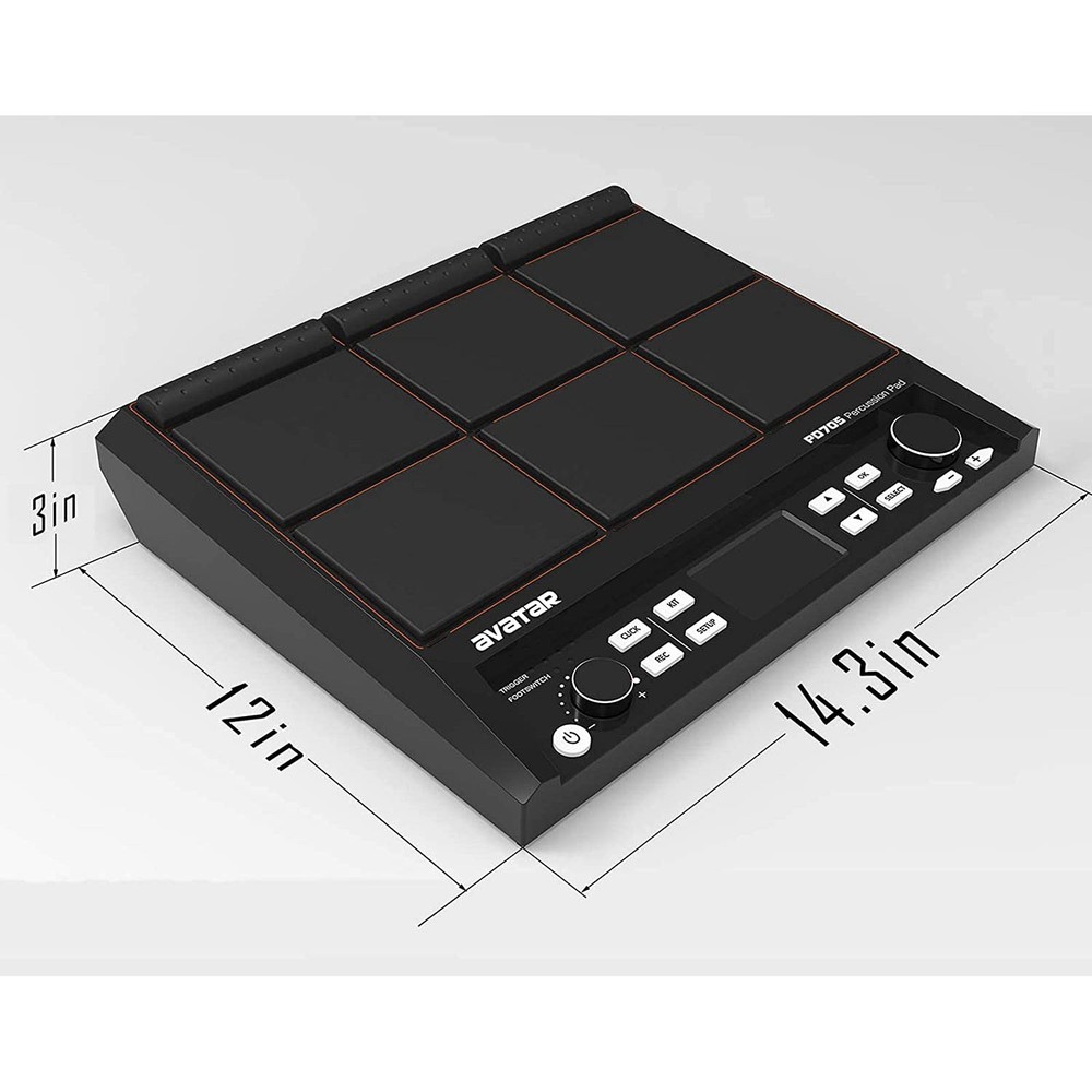 Avatar All-in-One Electric Drum Pad 9-Zone Tabletop Multipad MIDI Bluetooth
