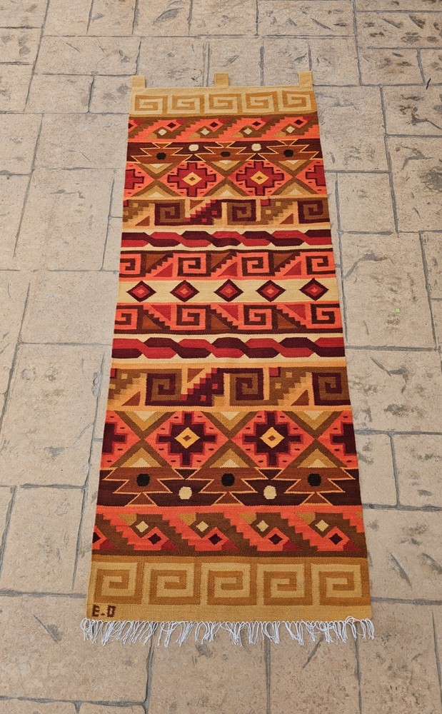 Hand Woven Peruvian Tapestry 24x64 Inches