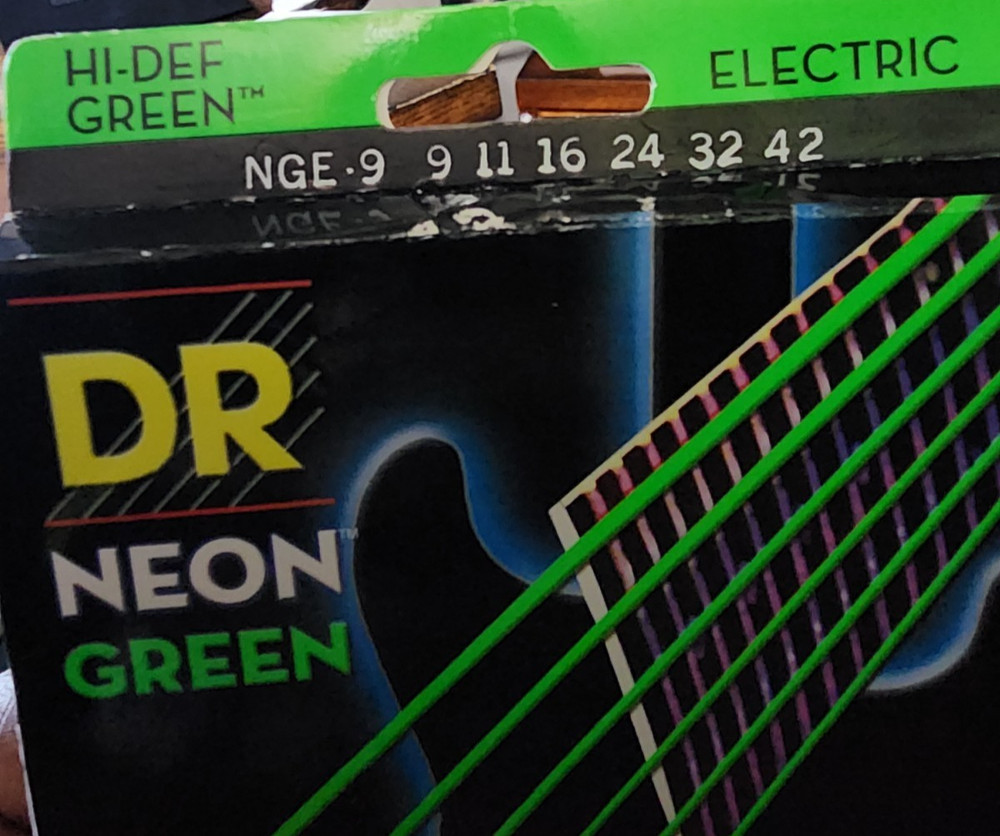 DR Strings NEON Hi-Def Green SuperStrings Light Electric Guitar Strings