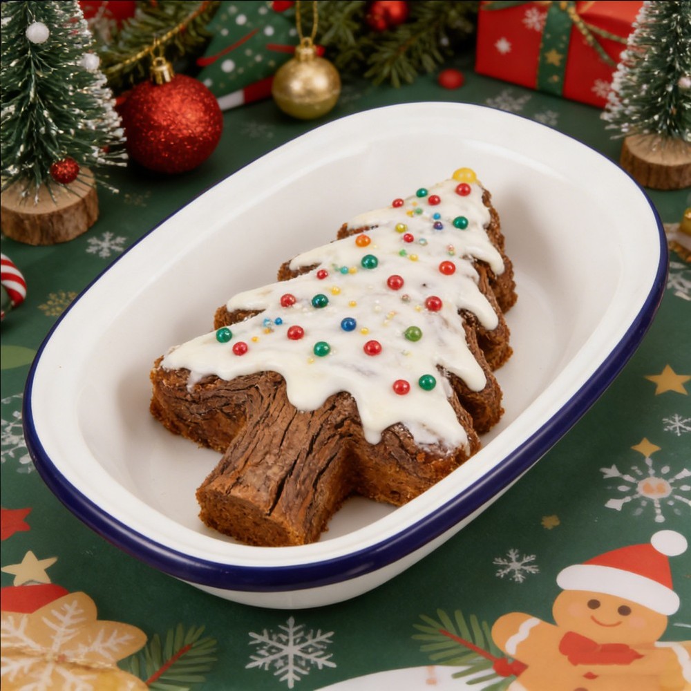 White Enamel Baking Pan Square Cake Heavy Duty Roasting Tray Rectangle