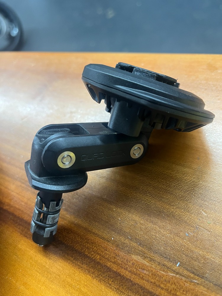 Quad Lock Motorcycle Fork Stem Mount USB C Wireless Charger