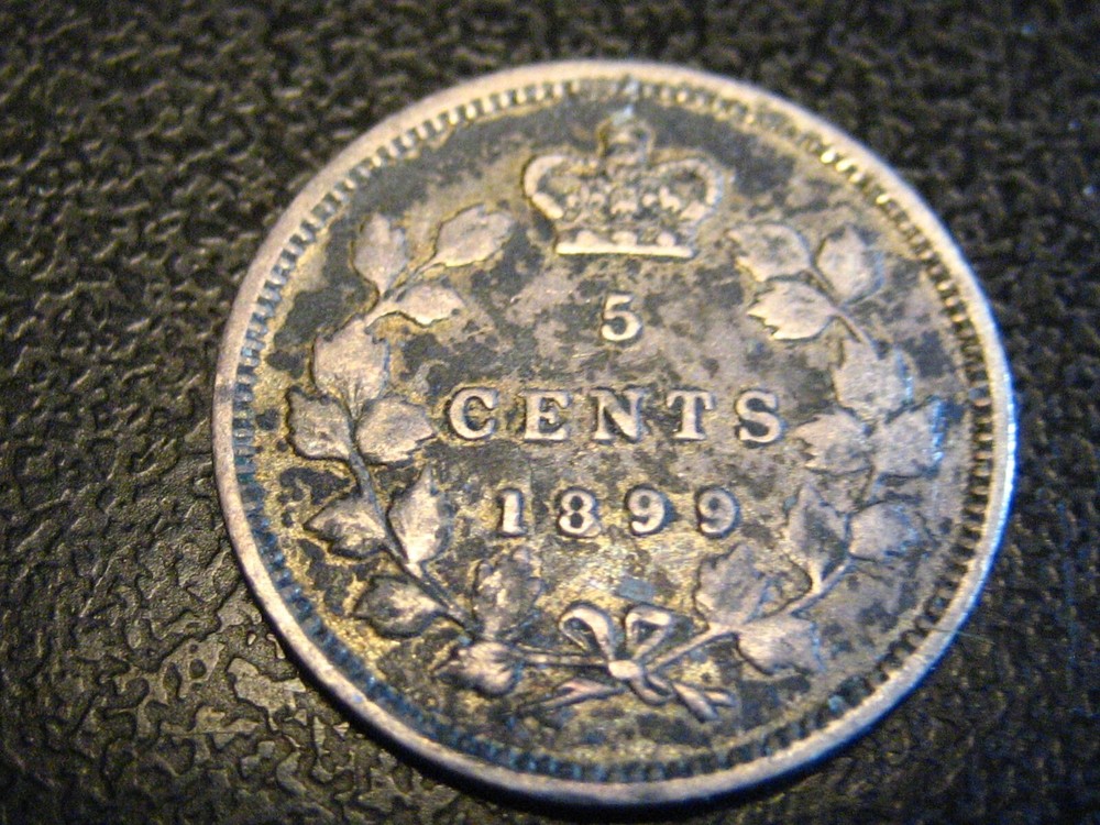 1899 Canadian 5 Cent Silver