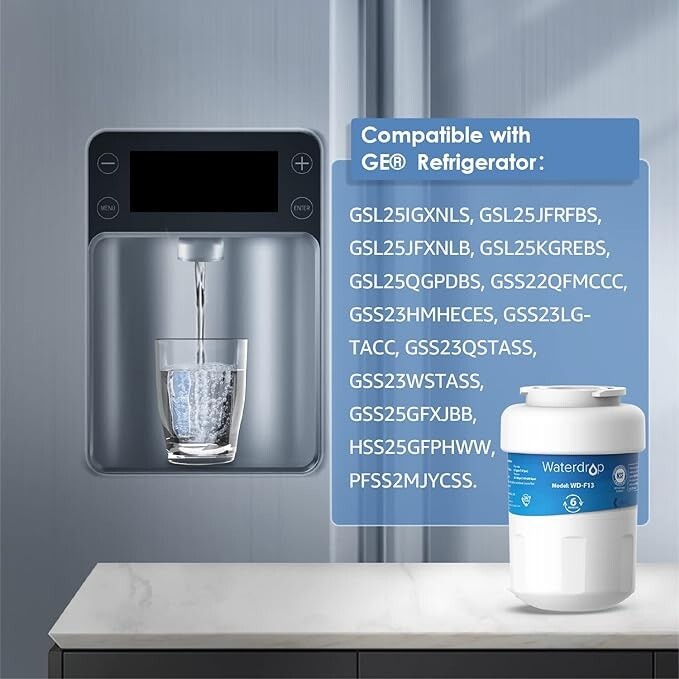 Waterdrop Refrigerator Water Filter Replacement for GE® Smart Water MWF MWFI (2)