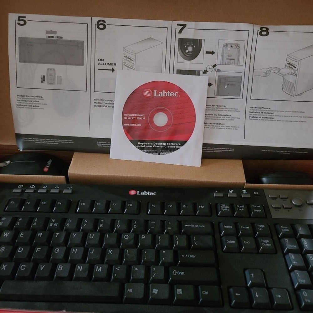 Labtec Wireless Desktop Keyboard & Mouse Set - Spill Resistant