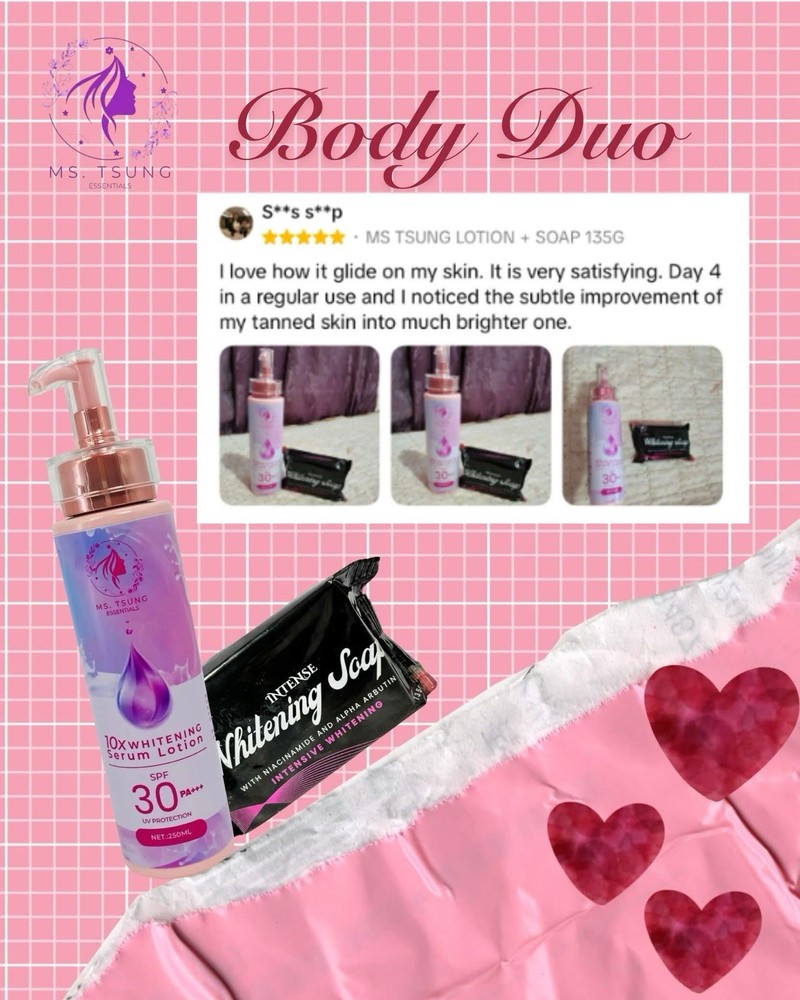 Ms. Tsung Essentials Serum Lotion & Whitening Soap - BUNDLE