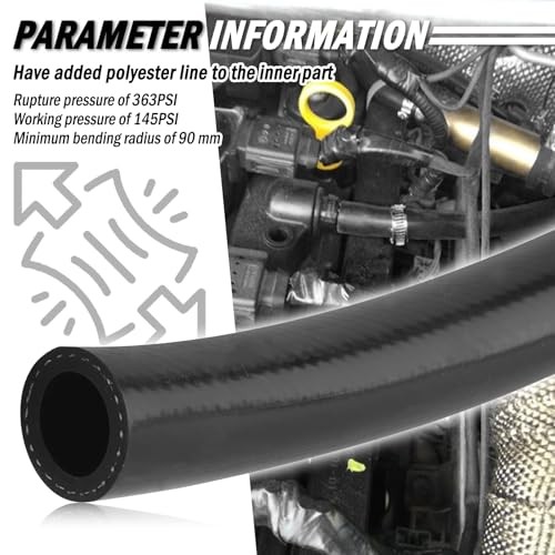 5Ft Silicone ID 1" Heater Hose for Car,Flexible Car Radiator Hose 1" 5FT