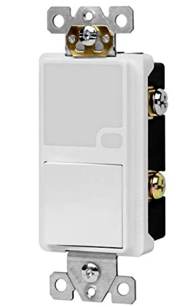 Topgreener TG115SGL White Single Pole Decorator Switch with Guide Light