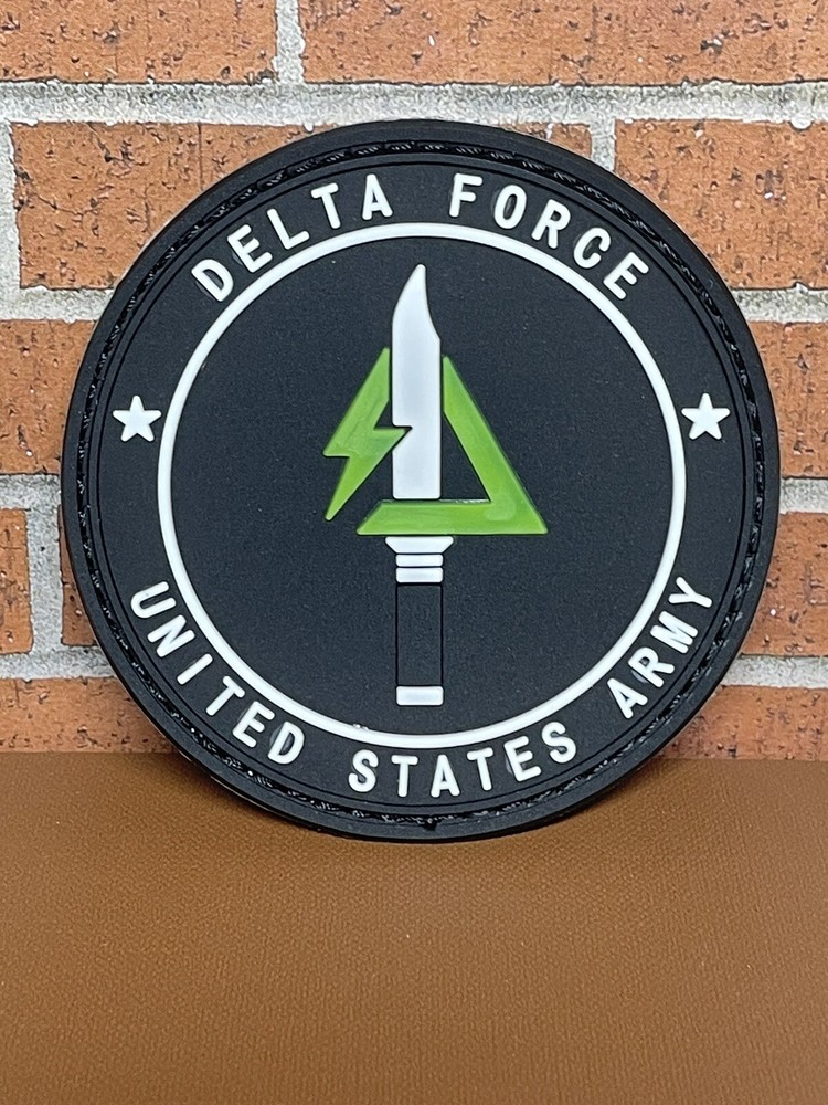Tactical Morale Patch - PVC Delta Force Army Patch - Hook Loop Gun Army Patch