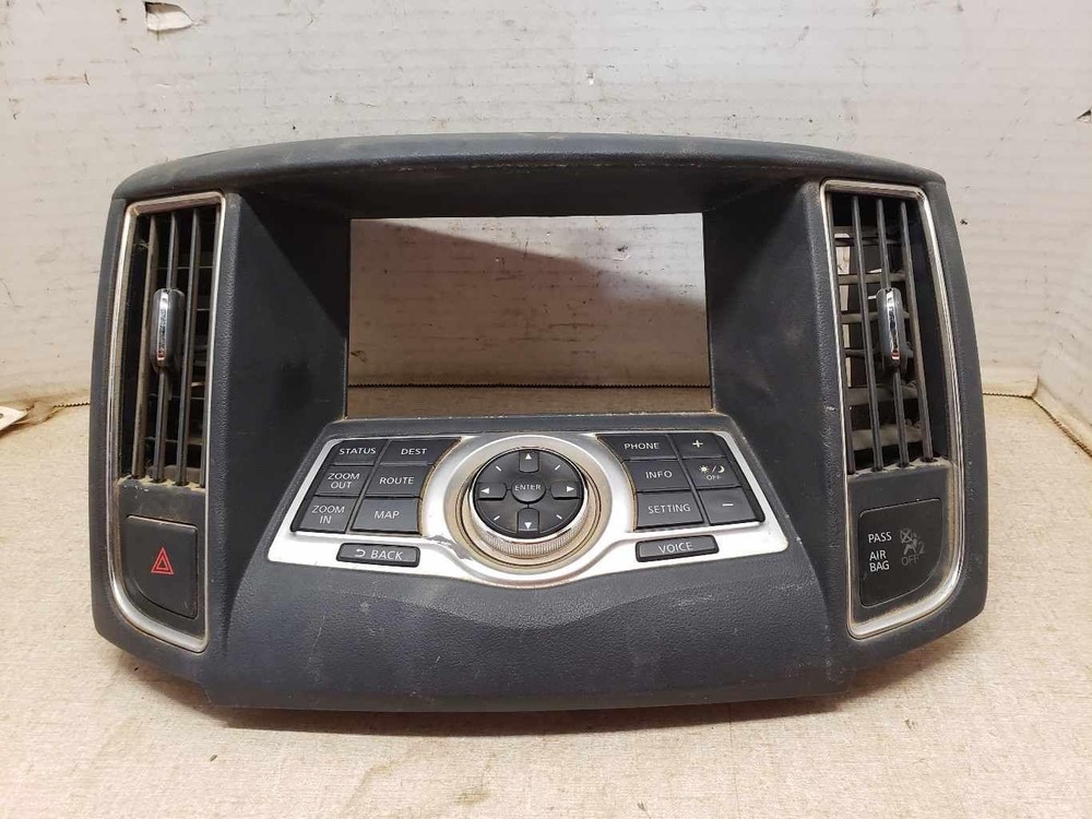 09 - 14 NISSAN MAXIMA DASHBOARD RADIO MULTIFUNCN SWITCH CTRL & BEZEL 9N00A210450