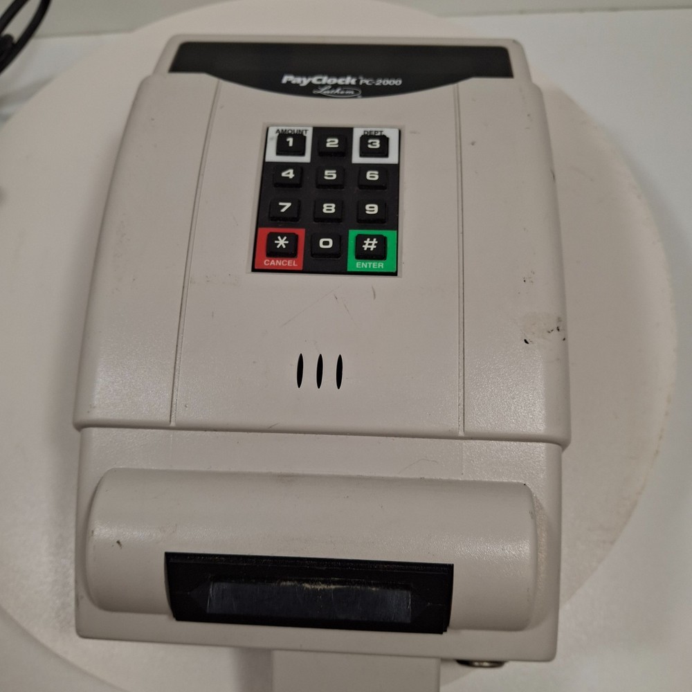 Lathem PayClock PC-2000 Time Clock System – Legacy Payroll Terminal Tested