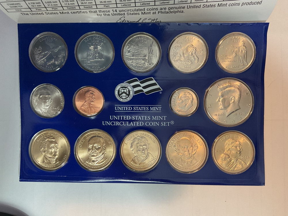 2008 US Mint Uncirculated Coin Sets P & D