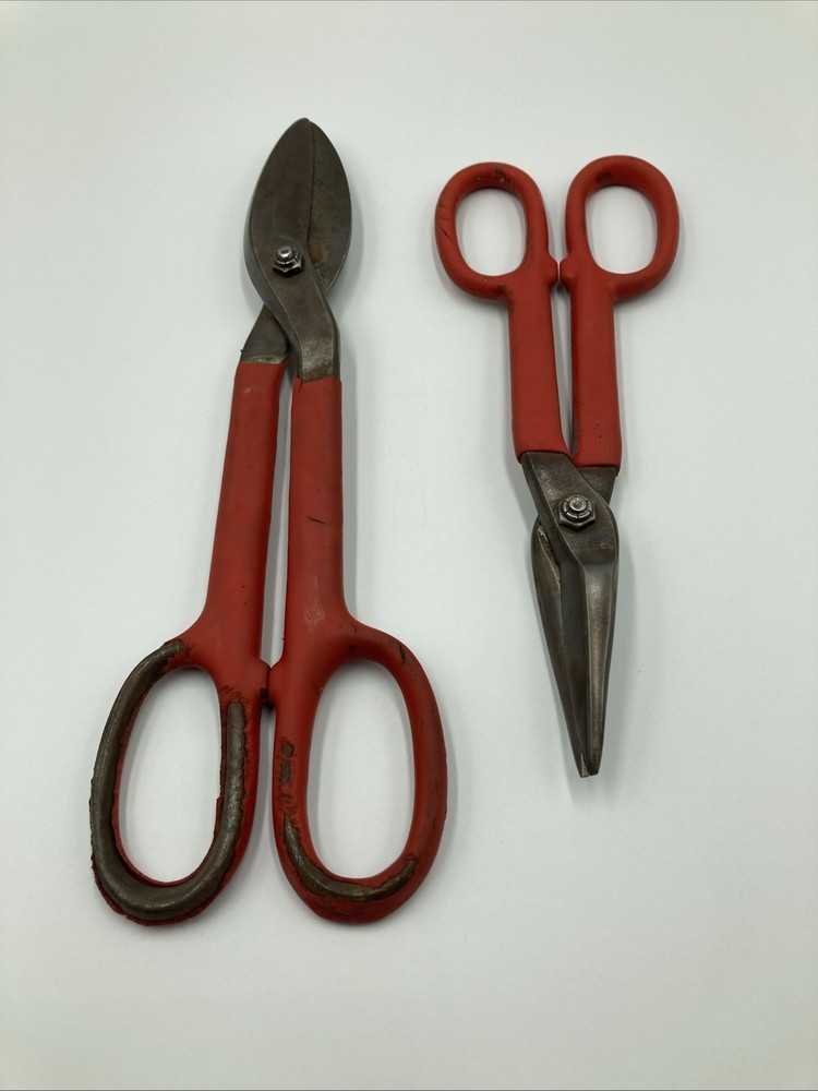 Master Mechanic Professional Tin Snips  12.5" and 10" Scissors