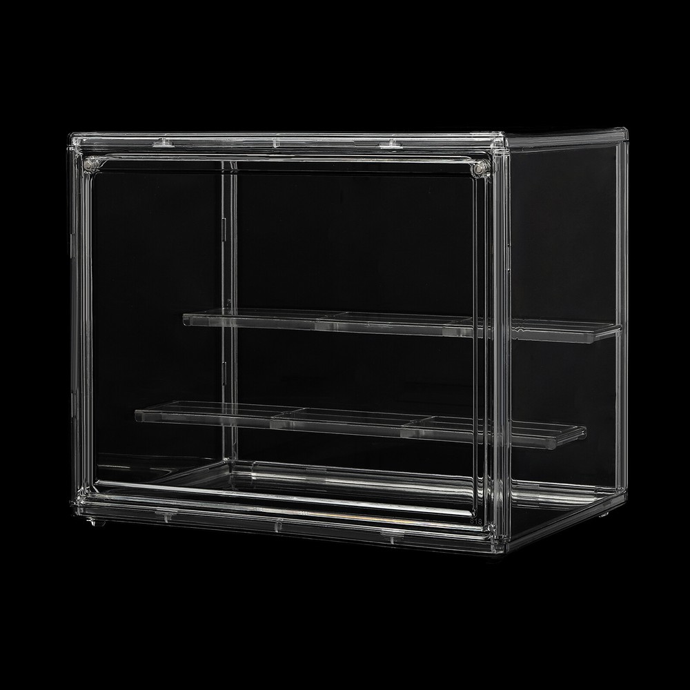 Compact 2-Tier Display Shelf Clear Cake Cupcake Bread Storage Box Display Case