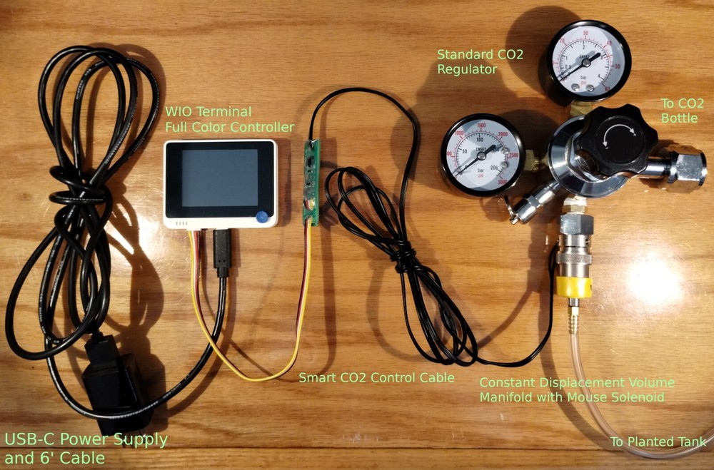Complete Digital Planted Tank CO2 regulator and controller. NO NEEDLE VALVES!
