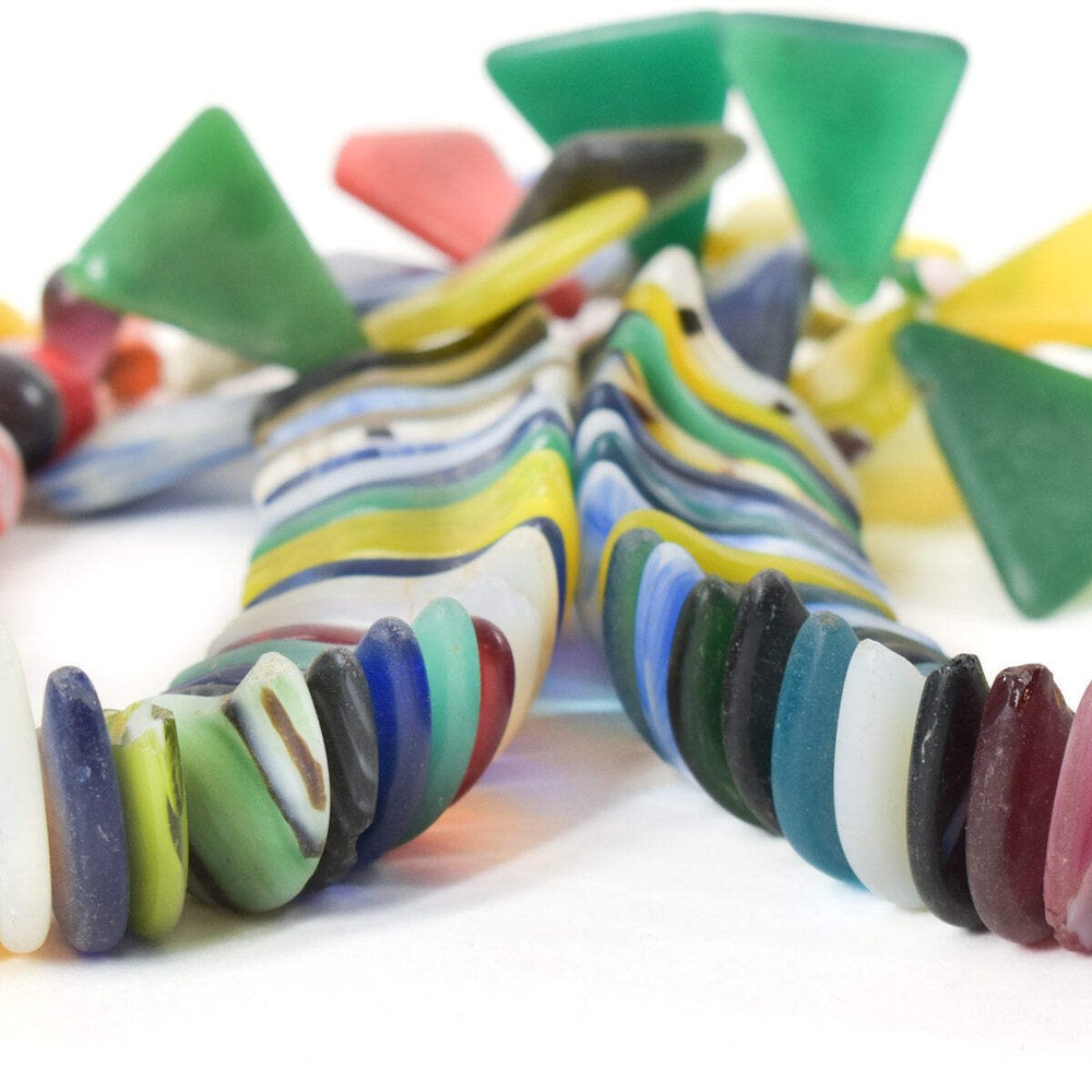 Triangular and Teardrop Wedding Trade Beads Sidley Collection