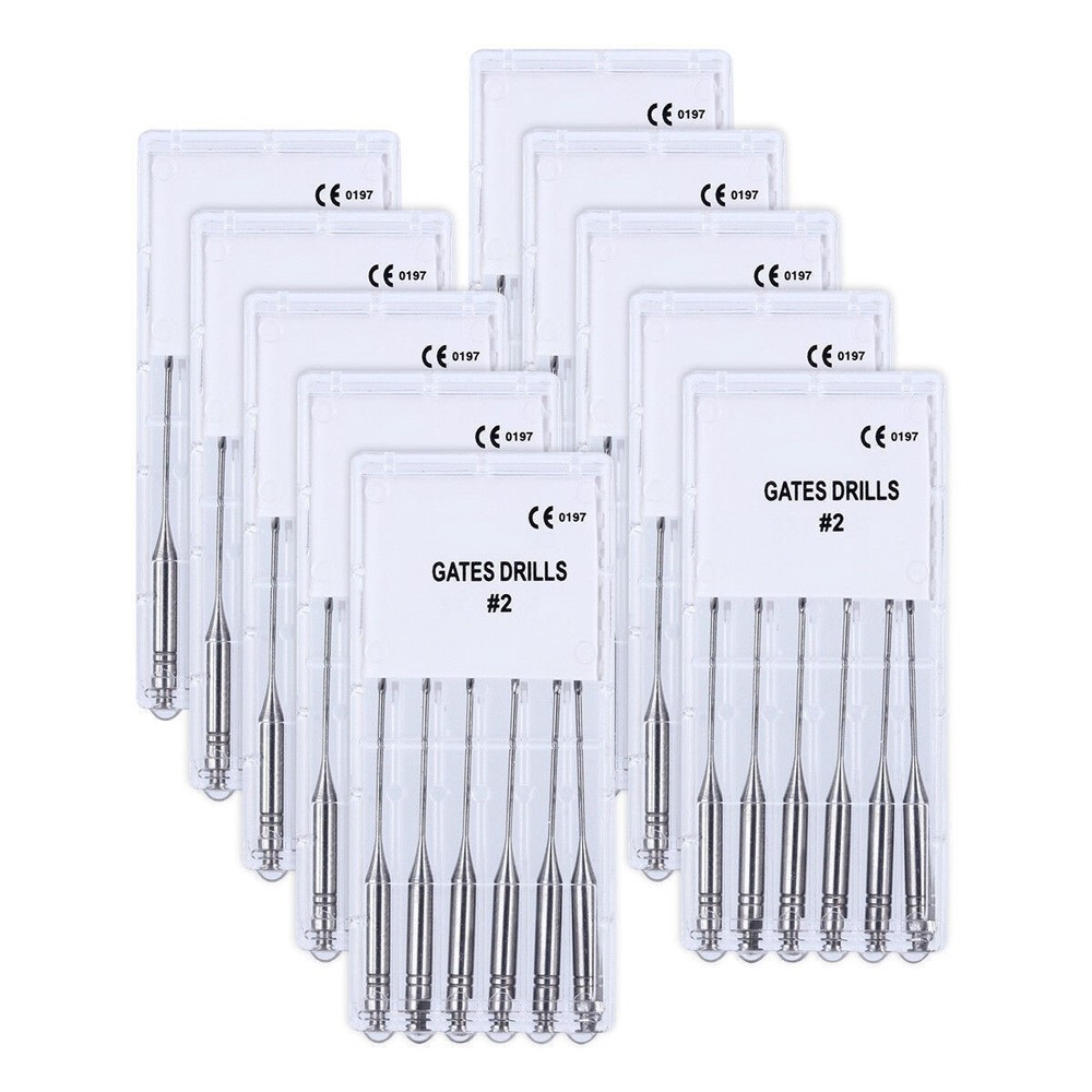 Dental Endodontic Root Canal GATES Glidden DRILLS Stainless Steel Engine Use