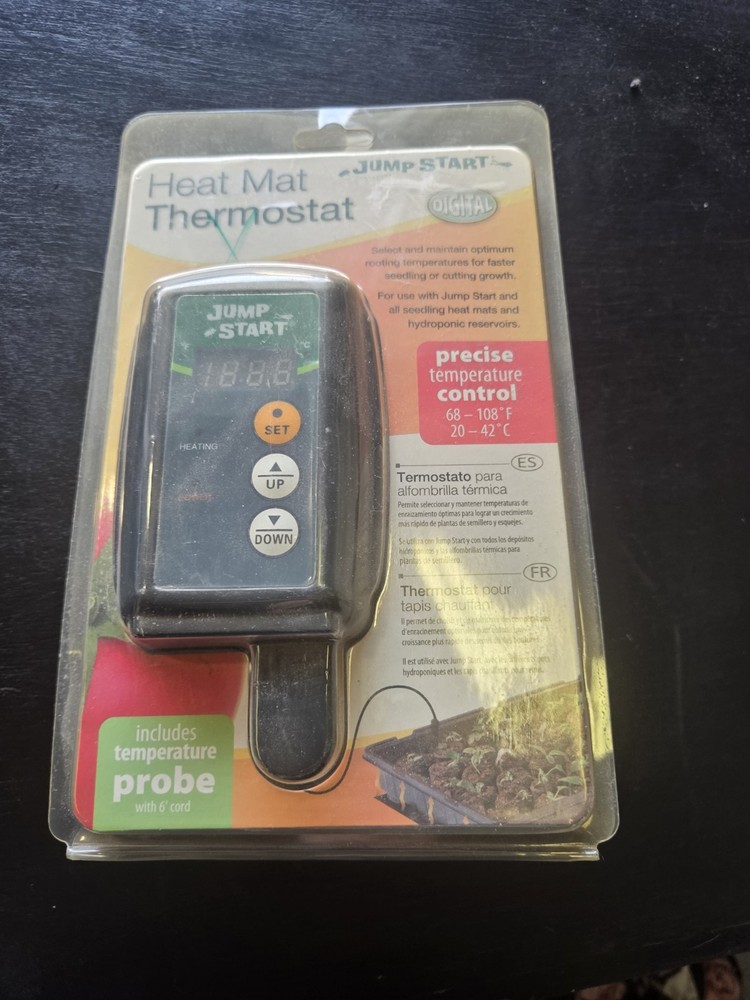 Jump Start Heat Mat Thermostat Precise Temperature Control Digital Untested