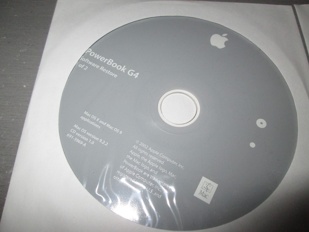 Apple Power Book GV Install Discs Software Restore 4 Discs Vintage
