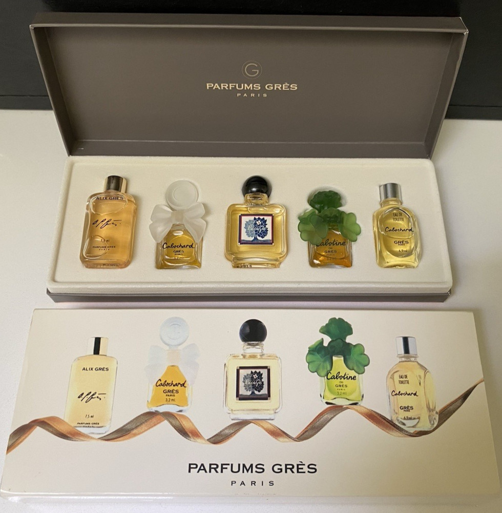 VTG  Parfums Gres Mini set Alix,Cabochard,eau de gres,Cabotine,Cabochard 1996