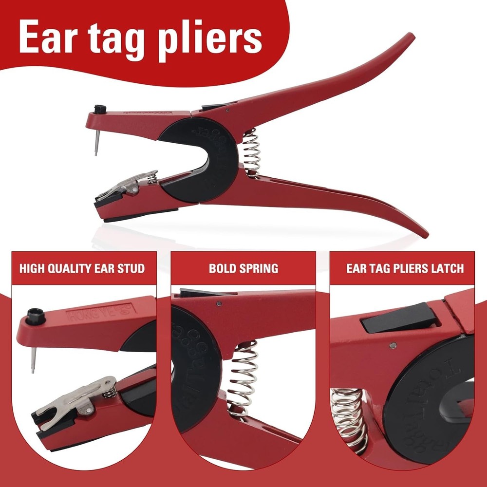 Purple Livestock Ear Tags Set