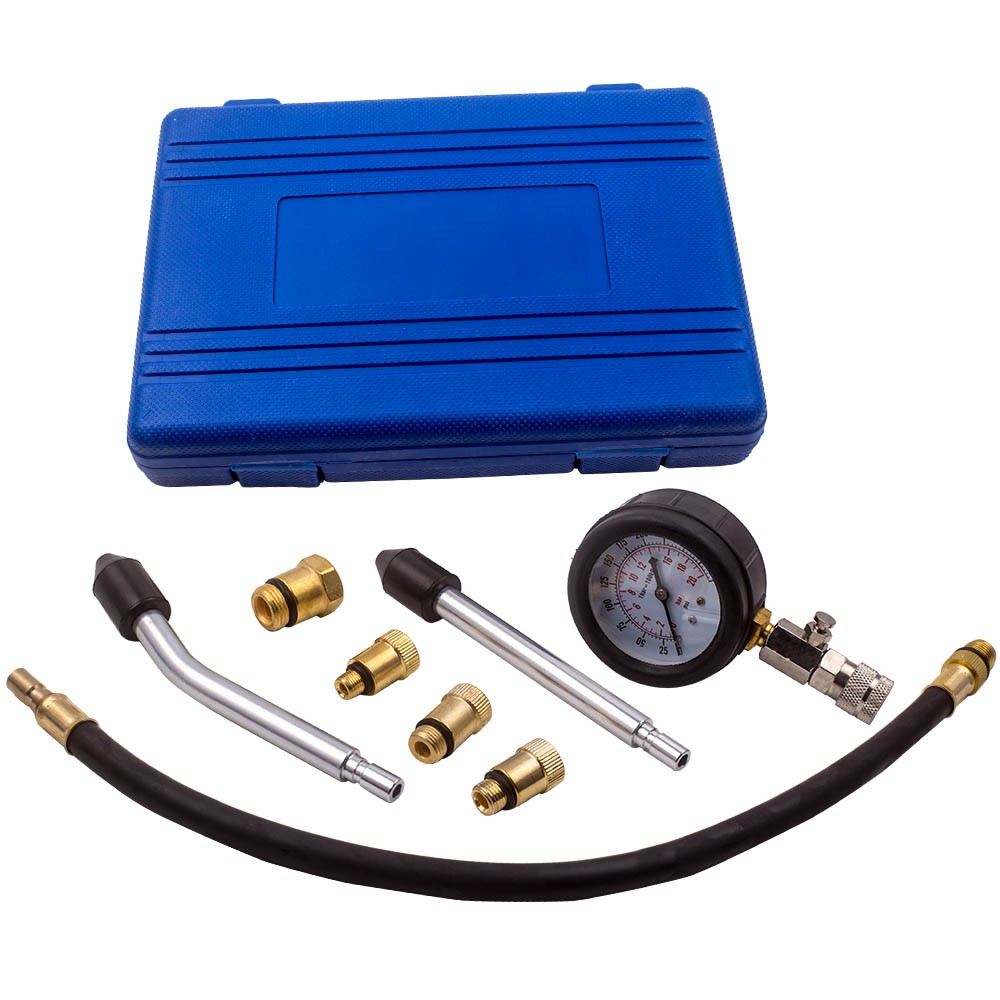 Spark Plug Cylinder Compression Tester Test Kit Measuring Tool Car Truck
