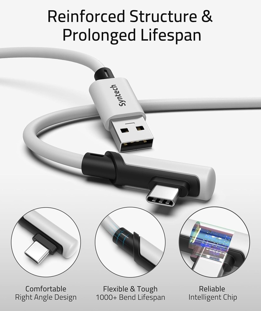 16FT VR Link Cable with L-Shaped Connector for Oculus & SteamVR Experience