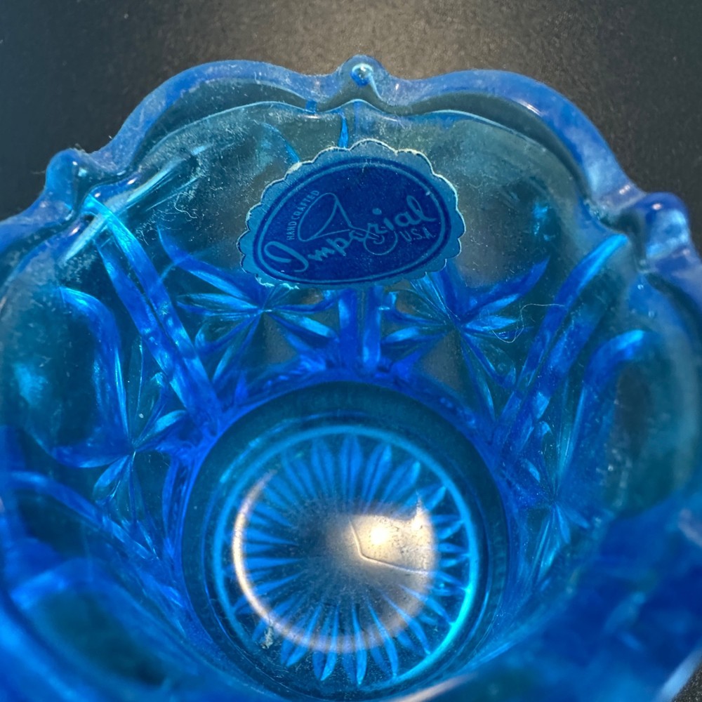 Imperial Blue Gathered Knot Pattern Toothpick Holder