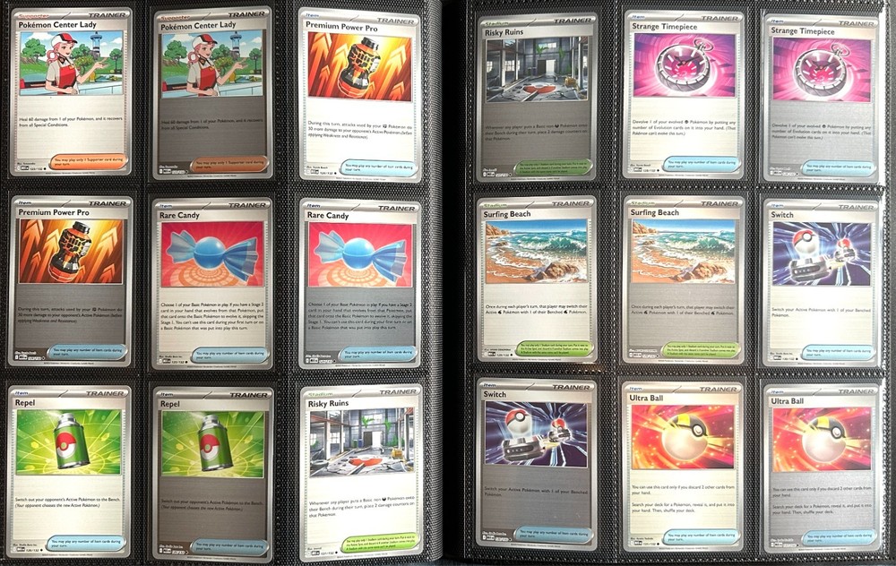 Mega Evolution Pokemon TCG Base Set with Reverse & EX - 254 Cards with Binder