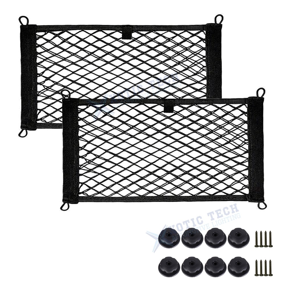 2 Pack Mesh Cargo Net Stretchable Elastic Car Storage Organizer Pouch Universal