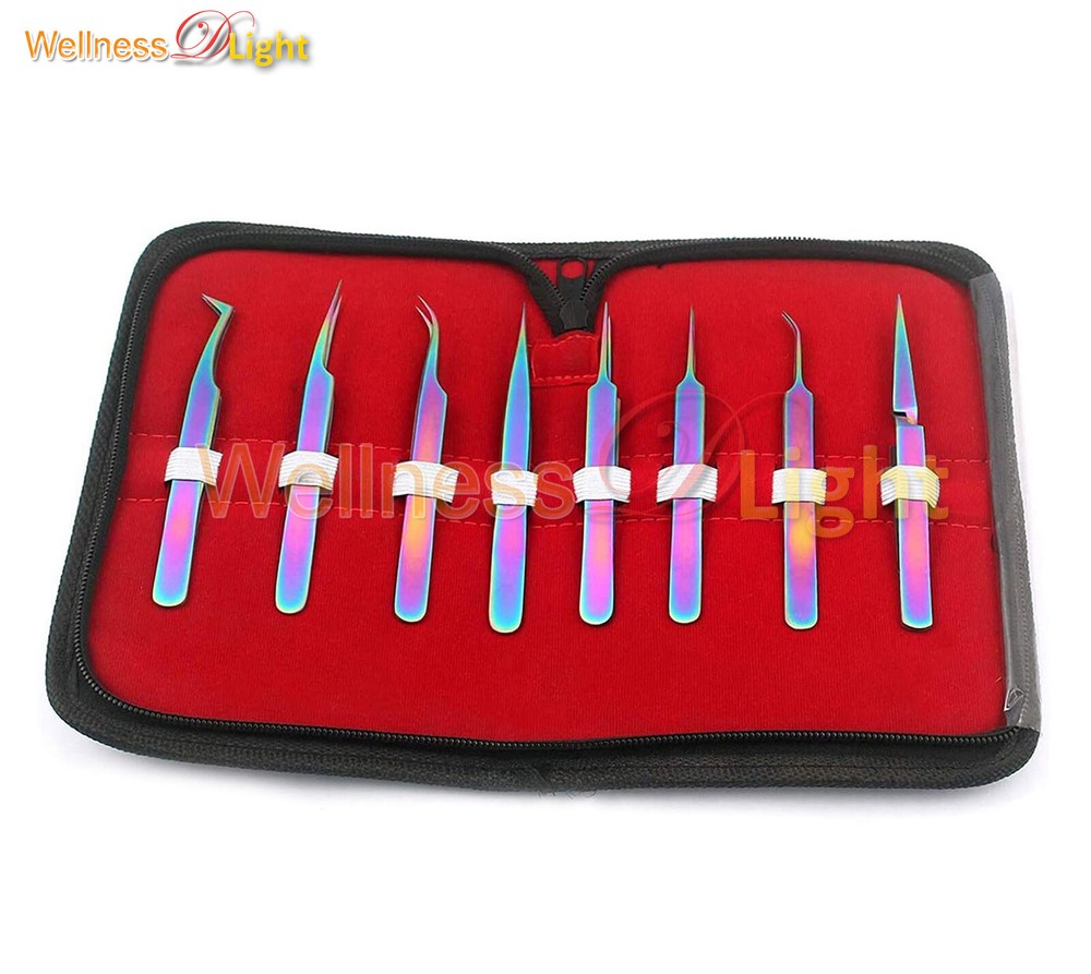 8 Pcs High Precision Multi Rainbow Color 3D 5D 6D Volume False Eyelash Extension